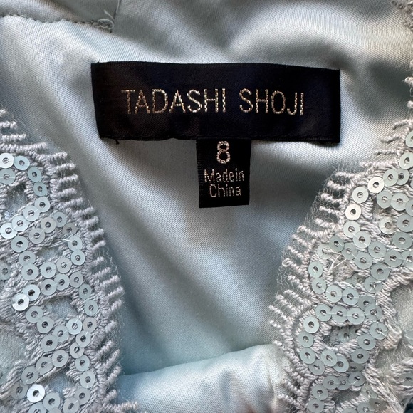 Tadashi Shoji sequined lace cocktail dress in a mint or seafoam green size 8 - Picture 5 of 5